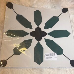 Peel and stick floor tile for kitchen bedroom or bathroom 10 piece